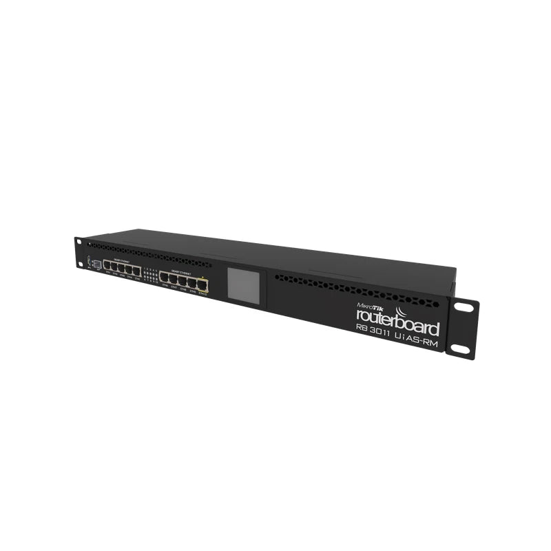 Mikrotik RB3011UIAS-RM Router RouterBOARD 10xGigabit Ethernet, USB 3.0, LCD, RB3011 10x10/100/1000 Ethernet Ports - Best WiFi Mall
