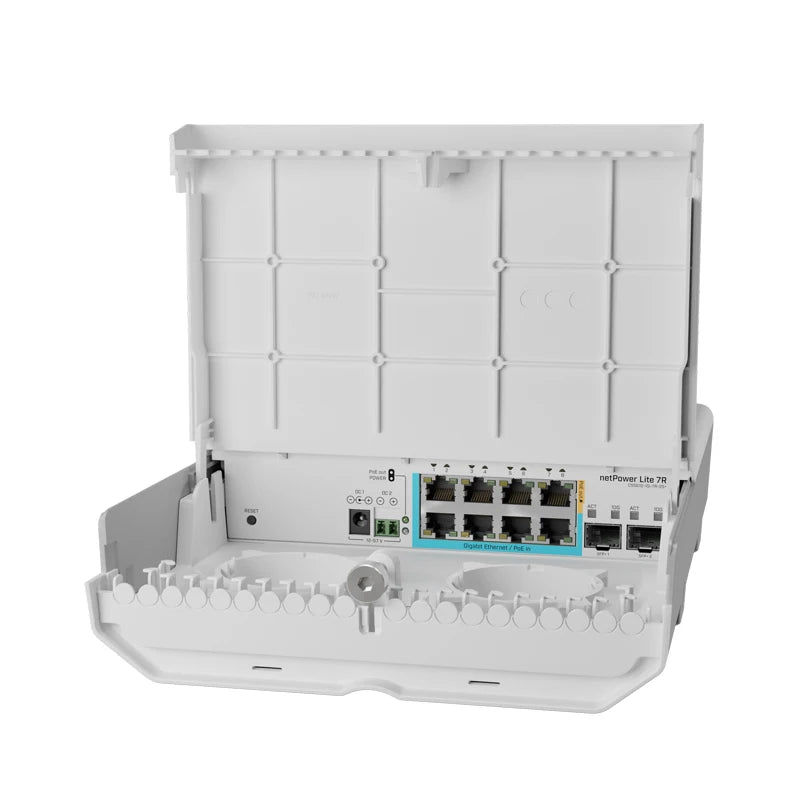 MikroTik CSS610-1Gi-7R-2S+OUT netPower Lite 7R Outdoor reverse PoE Switch with Gigabit Ethernet and 10G SFP+ ports - Best WiFi Mall