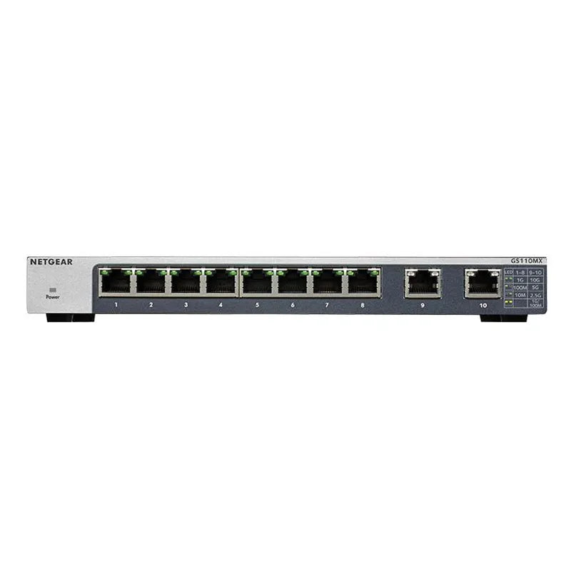 NETGEAR GS110MX Unmanaged Switch 10 Gigabit/Multi-Gigabit 8