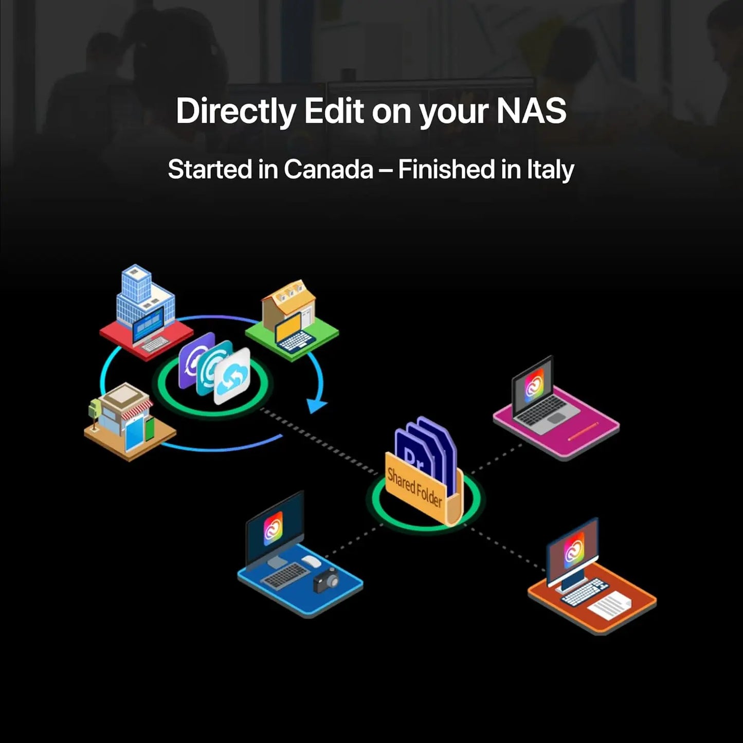Asustor AS6706T Lockerstor 6 Gen2 6 Bay NAS Quad-Core 2GHz CPU 4XM.2 NVMe Slot Dual 2.5-10GbE 8GB RAM Network Storage Diskless