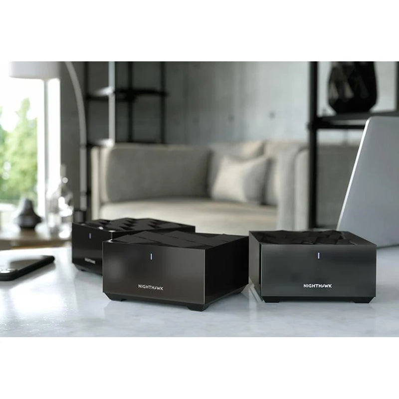NETGEAR MK63 3-Packs Nighthawk Dual-band AX1800 MU-MIMO 1.8Gbps 1 Router+2 Satellite WiFi 6 Mesh Router,WiFi Coverage 3,000sq.ft - Best WiFi Mall