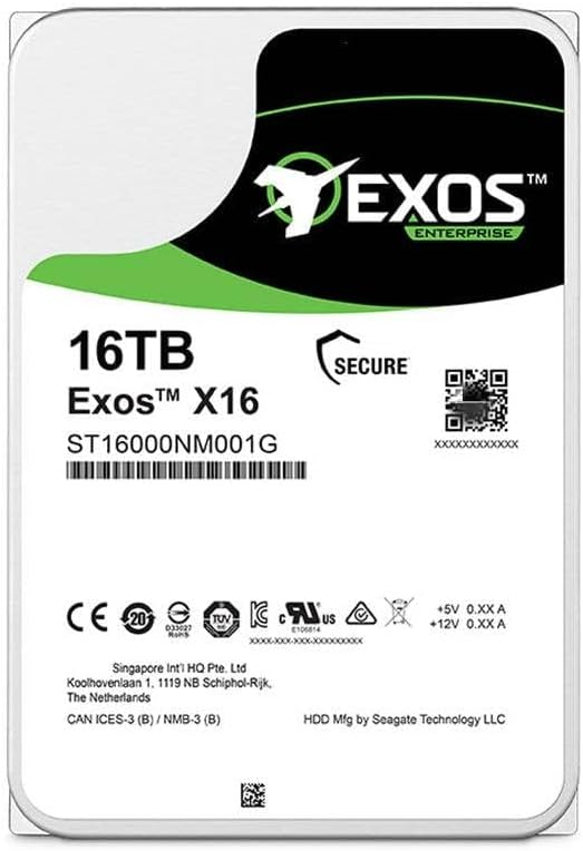 Seagate 16TB HDD Exos X16 7200 RPM 512e/4Kn SATA 6Gb/s 256MB Cache 3.5-Inch Enterprise Hard Drive (ST16000NM001G) - Best WiFi Mall