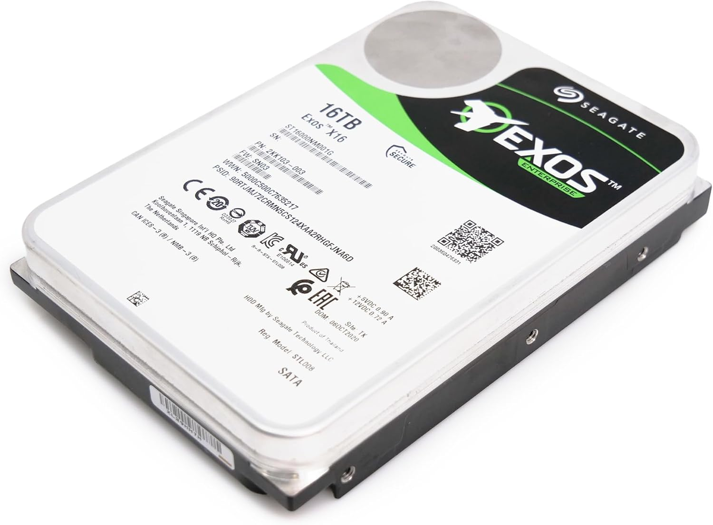 Seagate 16TB HDD Exos X16 7200 RPM 512e/4Kn SATA 6Gb/s 256MB Cache 3.5-Inch Enterprise Hard Drive (ST16000NM001G) - Best WiFi Mall