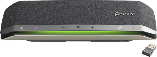 Poly - Sync 40+ Bluetooth Smart Speakerphone (Plantronics) - Flexible Work Spaces - Connect to PC/Mac via Included BT600 Dongle & Smartphones via Bluetooth - Works with Teams (Certified), Zoom & more