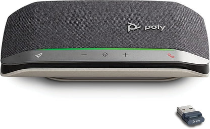 Poly Sync 20+ Personal Portable Bluetooth Smart Speakerphone (Plantronics) - USB-A UC Bluetooth Adapter - Connect Wirelessly to PC/Mac/Cell Phone - Works w/Teams, Zoom, & More