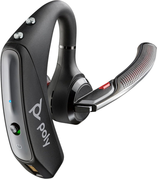 Poly Plantronics Voyager 5200 Bluetooth Over-the-Ear (Monaural) Headset - Compatible to connect to Cell Phones - Noise Canceling