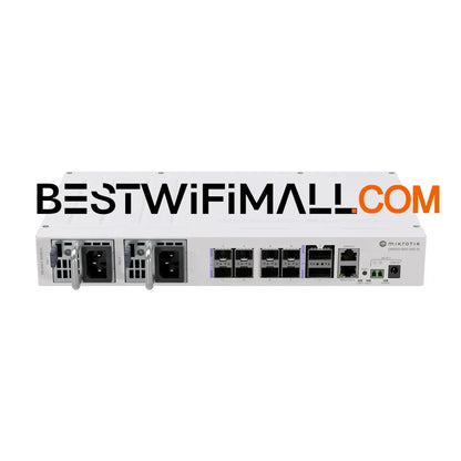 MikroTik CRS510-8XS-2XQ-IN 100 Gigabit Switch 2x100 Gigabit QSFP28 Ports, 8x25 Gigabit SFP28 Ports Dual Hot-Swap Power Supplies