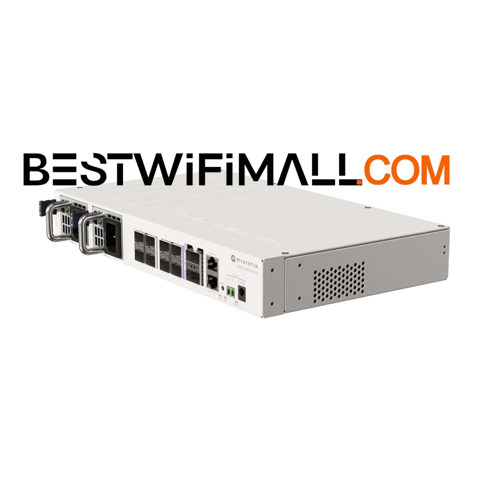 MikroTik CRS510-8XS-2XQ-IN 100 Gigabit Switch 2x100 Gigabit QSFP28 Ports, 8x25 Gigabit SFP28 Ports Dual Hot-Swap Power Supplies
