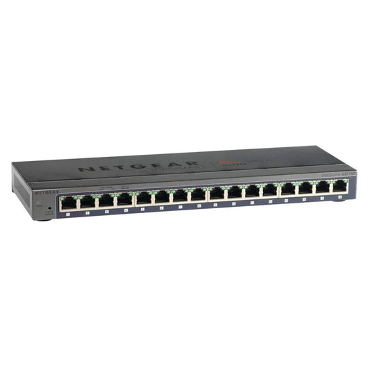 NETGEAR GS116E 16-Port Gigabit Ethernet Smart Managed Plus Switch, Desktop, and ProSAFE Limited Lifetime Protection - Best WiFi Mall