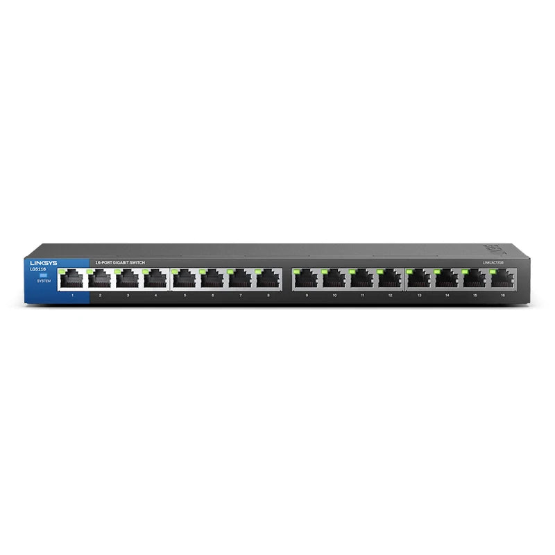 LINKSYS LGS116P 16-Port Switch With 8xPoE+ Business Desktop Gigabit Wired Connection Speed Up To 1,000 Mbps 16 Gigabit Ethernet - Best WiFi Mall