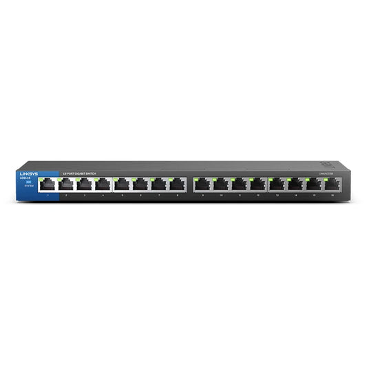 LINKSYS LGS116P 16-Port Switch With 8xPoE+ Business Desktop Gigabit Wired Connection Speed Up To 1,000 Mbps 16 Gigabit Ethernet - Best WiFi Mall