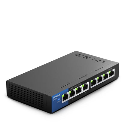 LINKSYS LGS108 8-Port Business Desktop Gigabit Switch Wired Connection Speed Up To 1000Mbps 8 Gigabit Ethernet Auto-Sensing - Best WiFi Mall