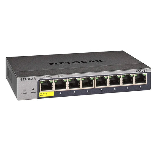 NETGEAR GS108T 8-Port Gigabit Ethernet Smart Managed Pro Switch Desktop - Best WiFi Mall