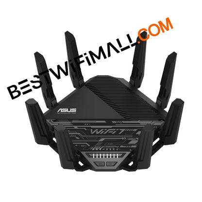 ASUS RT-BE96U BE19000 Tri-Band WiFi 7 Router Support New 320MHz Bandwidth 4096-QAM Multi-Link Operation MLO, Dual 10G Ports VPN