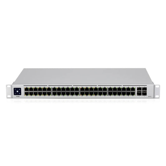 UBIQUITI USW-48-POE Switch 48 PoE, 195W PoE availability, 48-port, Layer 2 PoE switch with a silent, fanless cooling system - Best WiFi Mall