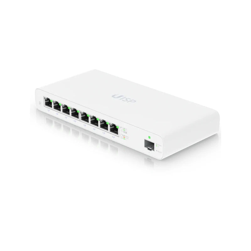 UBIQUITI UISP-R UISP Router Gigabit PoE router for MicroPoP applications, 8xGbE RJ45 ports with 27V passive PoE, 1G SFP port - Best WiFi Mall
