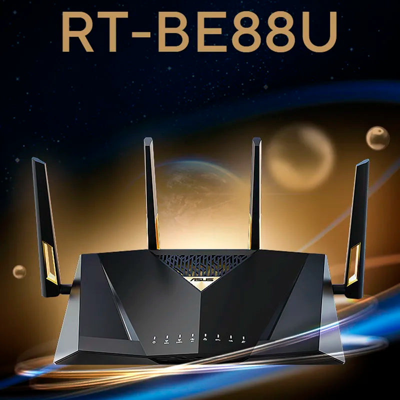 ASUS RT-BE88U WiFi 7 Router BE7200 7.2Gbps 802.11BE, Dual Band 2.4GHz&5GHz, 1x10G WAN,1x10G SFP+, Support OFDMA AiMesh Wi-Fi 7