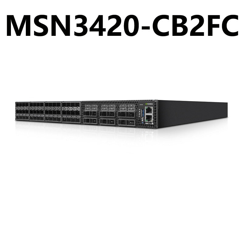 NVIDIA Mellanox MSN3420-CB2FC Spectrum-2 25GbE/100GbE Open Ethernet Switch Cumulus Linux System 48x25GbE&12x100GbE QSFP28 &SFP28 - Best WiFi Mall