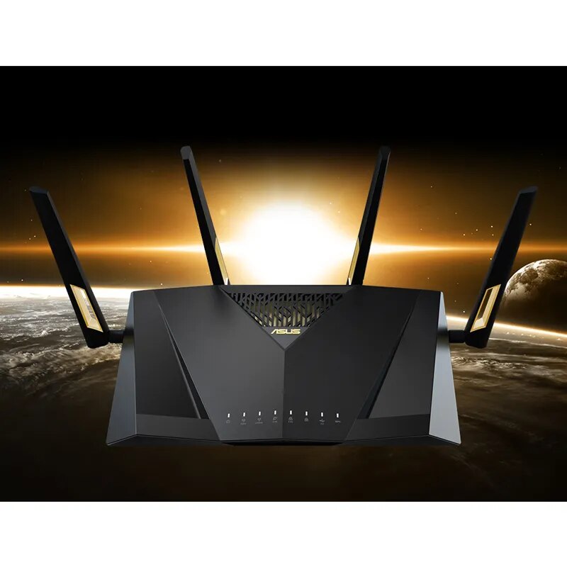ASUS RT-AX88U PRO WiFi 6 Router AX6000 6Gbps, Dual Band, Dual 2.5G Ports, MU-MIMO & OFDMA, AiMesh For Whole-Home And AiProtection - Best WiFi Mall