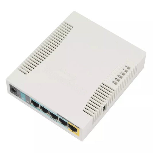 MikroTik RB951Ui-2HnD 5-Port WiFi Router 1000mW 300M RouterOS 2x2 MIMO 2.5dbi WI-FI 1xPOE In, 5xPOE Out - Best WiFi Mall