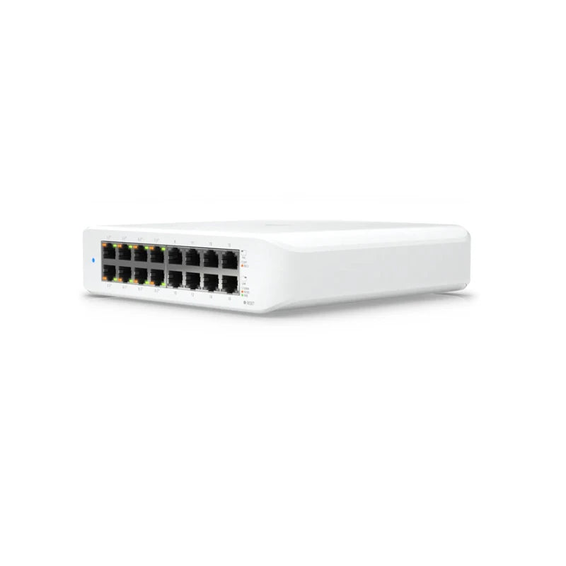 UBIQUITI USW-Lite-16-PoE, 8 Ports PoE Switch, Layer 2 Switch, 8x1GbE PoE+ RJ45 ports, 8x1GbE RJ45 ports, 45W PoE Switch supply - Best WiFi Mall