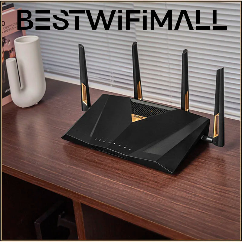ASUS RT-BE88U WiFi 7 Router BE7200 7.2Gbps 802.11BE, Dual Band 2.4GHz&5GHz, 1x10G WAN,1x10G SFP+, Support OFDMA AiMesh Wi-Fi 7
