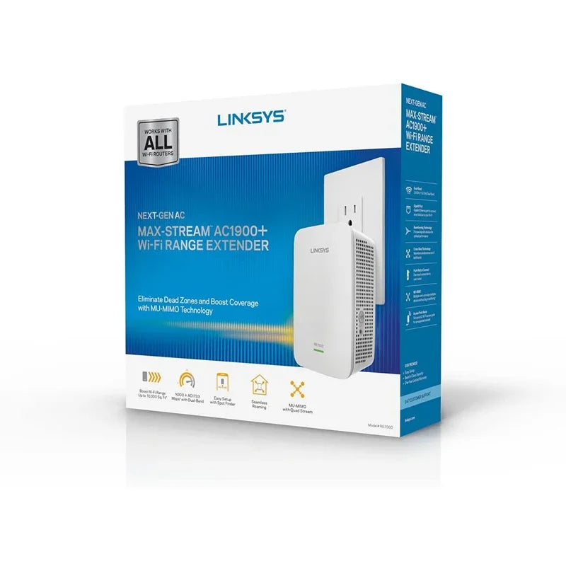 LINKSYS RE7000 Range Extender Max-Stream AC1900+ WiFi Extender 802.11A – Best WiFi Mall
