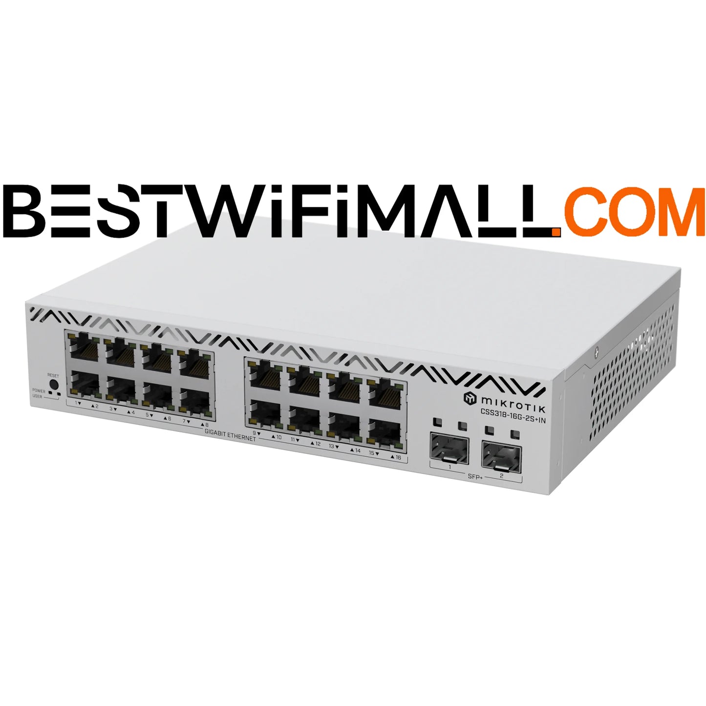 MikroTik CSS318-16G-2S+IN Switch 16 Gigabit Ethernet Ports and 2 SFP+ 10G Uplink Ports