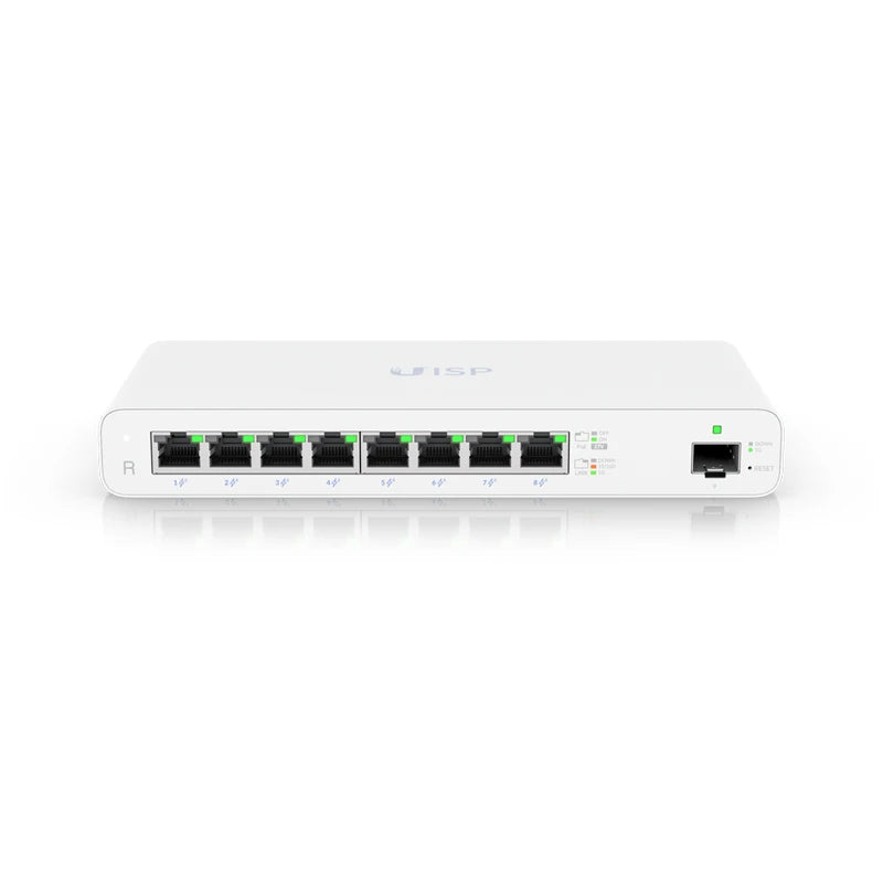 UBIQUITI UISP-R UISP Router Gigabit PoE router for MicroPoP applications, 8xGbE RJ45 ports with 27V passive PoE, 1G SFP port - Best WiFi Mall