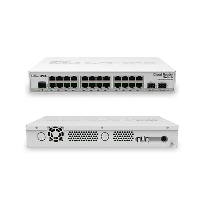 Mikrotik Switch CRS326-24G-2S+IN 24 Gigabit ports, 2x10G SFP+ cages, desktop case, server room power for your home - Best WiFi Mall