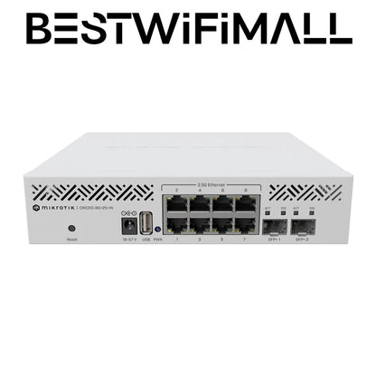 MikroTik CRS310-8G+2S+IN Switch 2.5/10 Gigabit SFP+ Ports, RouterOS V7, Run VLANs, Jumbo Frames, Link Aggregation, ACL Rules - Best WiFi Mall