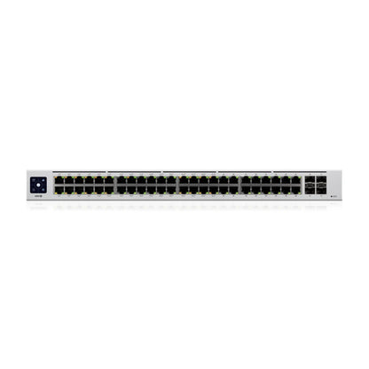 UBIQUITI USW-48-POE Switch 48 PoE, 195W PoE availability, 48-port, Layer 2 PoE switch with a silent, fanless cooling system - Best WiFi Mall