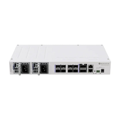 MikroTik CRS510-8XS-2XQ-IN L3 Switch 2x100Gigabit QSFP28 Ports, 8x25Gigabit SFP28 Ports, Dual Hot-Swap Power Supplies, VLANs ACL
