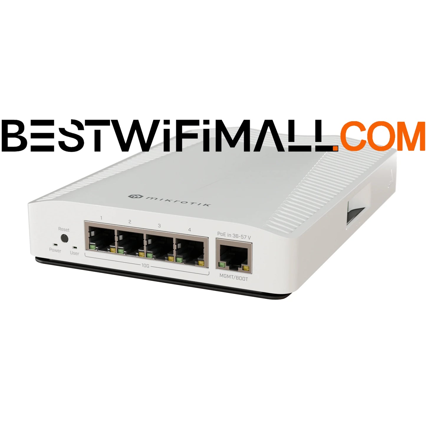 MikroTik CRS304-4XG-IN Switch Compact, Powerful, 10 Gigabit Network Setups with 4x10G Ethernet Ports