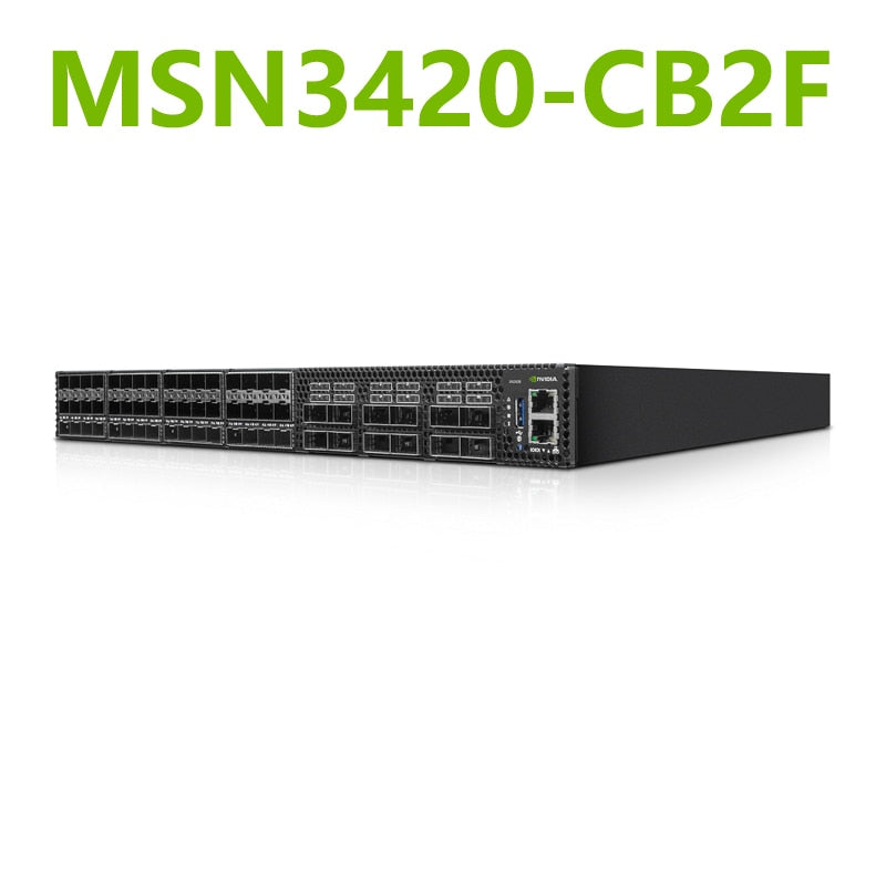 NVIDIA Mellanox MSN3420-CB2F Spectrum-2 25GbE/100GbE 1U Open Ethernet Switch Onyx System 48x25GbE and 12x100GbE QSFP28 and SFP28 - Best WiFi Mall