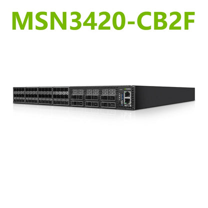 NVIDIA Mellanox MSN3420-CB2F Spectrum-2 25GbE/100GbE 1U Open Ethernet Switch Onyx System 48x25GbE and 12x100GbE QSFP28 and SFP28 - Best WiFi Mall