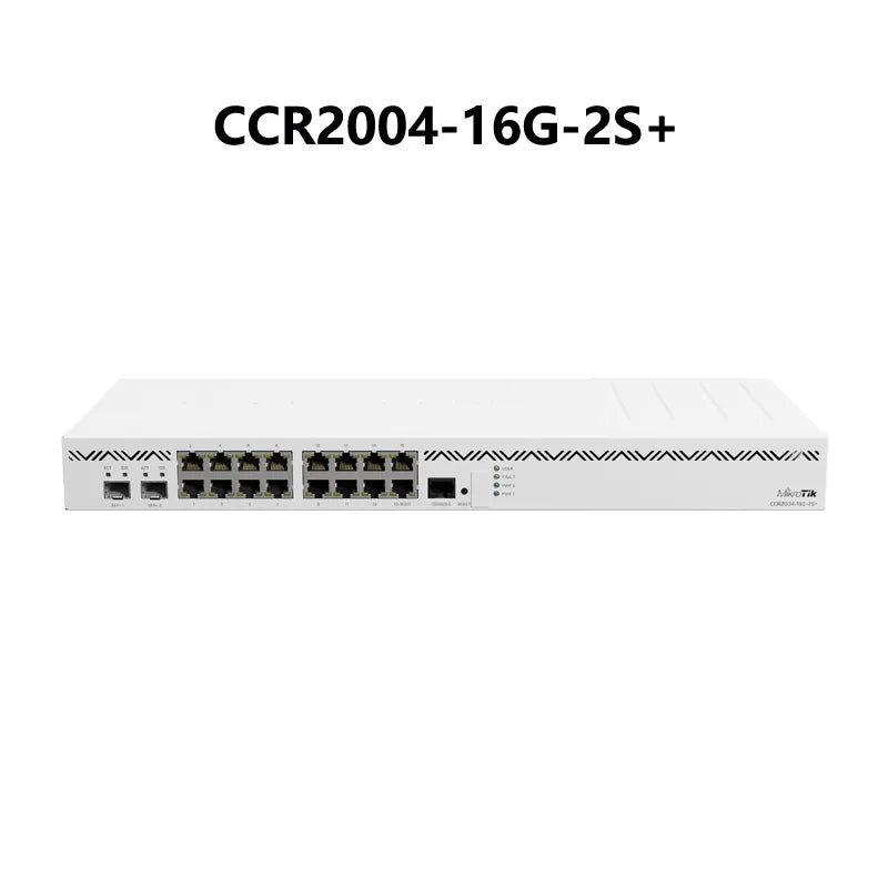 Mikrotik CCR2004-16G-2S+PC or CCR2004-16G-2S+ CCR2004 Series Router 16x Gigabit Ethernet Ports, 2x10G SFP+ Cages - Best WiFi Mall