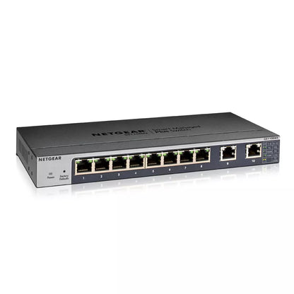 NETGEAR GS110EMX Switches 10 Gigabit/Multi-Gigabit Plus 8 Port Gigabit ports with 2 Port Multi-Gig ports, VLAN, QoS, LAG & IGMP - Best WiFi Mall