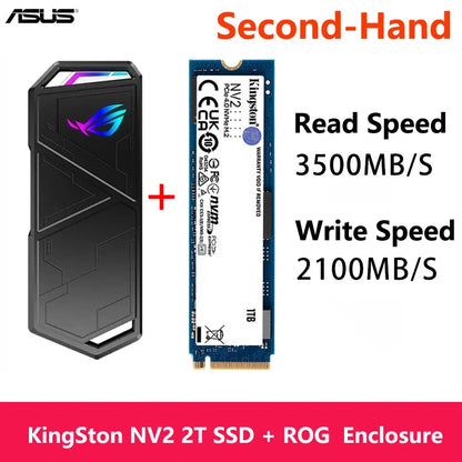 ASUS ROG STRIX ARION External Hard Disk M.2 NVMe SSD Enclosure USB3.2 GEN2 Type-C, Fits PCIe 2280/2260/2242/2230 M/M+B Key - Best WiFi Mall