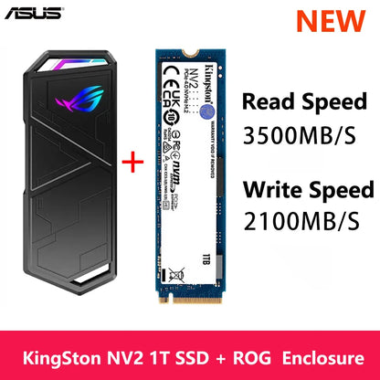 ASUS ROG STRIX ARION External Hard Disk M.2 NVMe SSD Enclosure USB3.2 GEN2 Type-C, Fits PCIe 2280/2260/2242/2230 M/M+B Key - Best WiFi Mall
