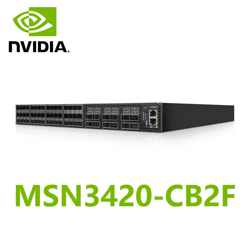 NVIDIA Mellanox MSN3420-CB2F Spectrum-2 25GbE/100GbE 1U Open Ethernet Switch Onyx System 48x25GbE and 12x100GbE QSFP28 and SFP28 - Best WiFi Mall