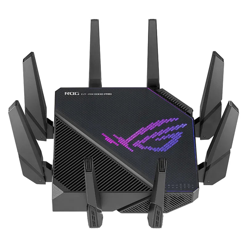 ASUS GT-AX11000 PRO Tri-Band WiFi 6 Gaming Router World's First 1x10G & 1x2.5G WAN/LAN Gaming Port DFS, 2G Quad-Core Processor - Best WiFi Mall
