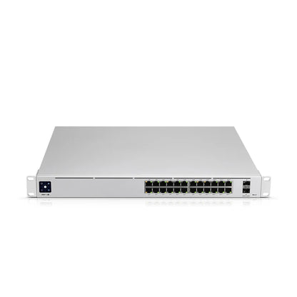 UBIQUITI USW-Pro-24-POE 24 Port PoE Layer 3 Switch Pro (16 x GbE PoE+, 8 x GbE, PoE++) 400W, 2x10G SFP+ ports, 88 Gbps Capacity - Best WiFi Mall