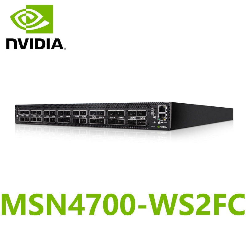 NVIDIA Mellanox MSN4700-WS2FC Spectrum-3 400GbE 1U Open Ethernet Switch Cumulus Linux System 32x400GbE QSFPDD - Best WiFi Mall