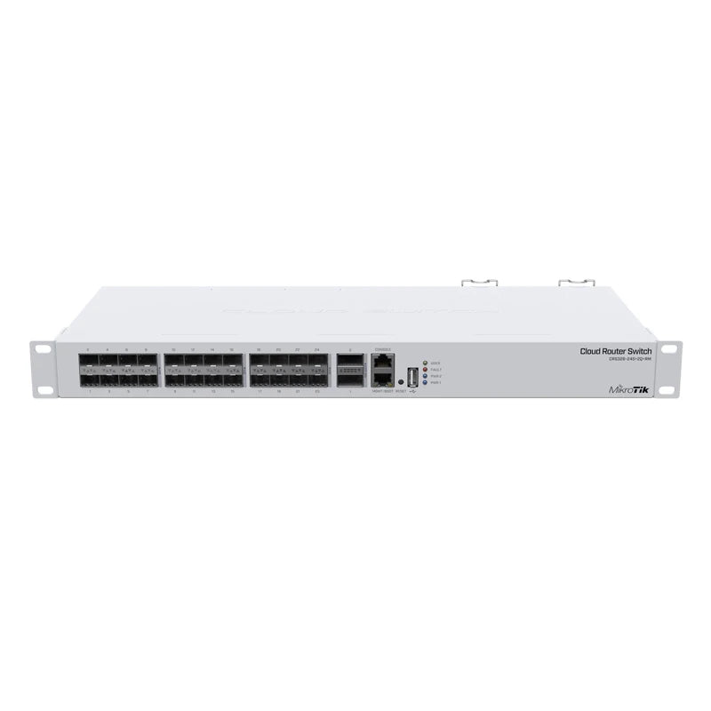 MikroTik CRS326-24S+2Q+RM fastest manage switch for the most demanding setups, 2x40 Gbps QSFP+ Ports and 24x10 Gbps SFP+ Ports - Best WiFi Mall