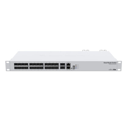 MikroTik CRS326-24S+2Q+RM fastest manage switch for the most demanding setups, 2x40 Gbps QSFP+ Ports and 24x10 Gbps SFP+ Ports - Best WiFi Mall