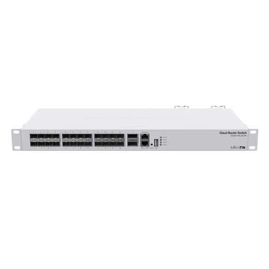 MikroTik CRS326-24S+2Q+RM fastest manage switch for the most demanding setups, 2x40 Gbps QSFP+ Ports and 24x10 Gbps SFP+ Ports - Best WiFi Mall