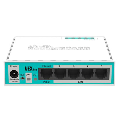 MikroTik RB750R2 RouterBOARD hEX Lite 5 ports Router 5x10/100 PoE RouterOS L4 ( RB750r2 ) CPU 850MHz - Best WiFi Mall