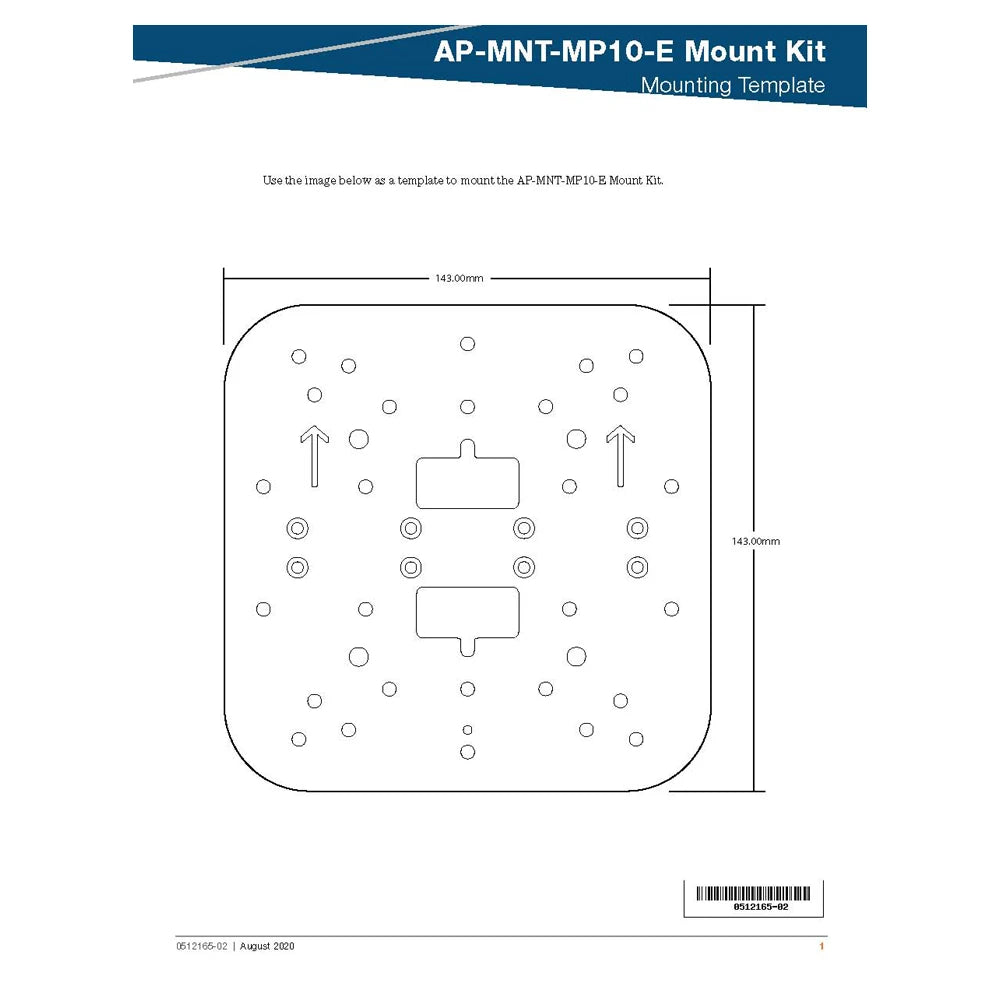 ARUBA Networks AP-MNT-MP10-E Mounting Bracket for Wireless Access Point AP-505 AP-515 AP-535 AP-655