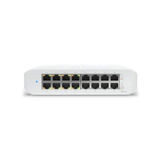UBIQUITI USW-Lite-16-PoE, 8 Ports PoE Switch, Layer 2 Switch, 8x1GbE PoE+ RJ45 ports, 8x1GbE RJ45 ports, 45W PoE Switch supply - Best WiFi Mall